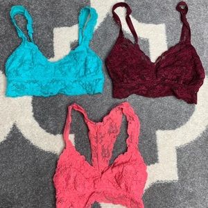 XS aerie lace bralettes